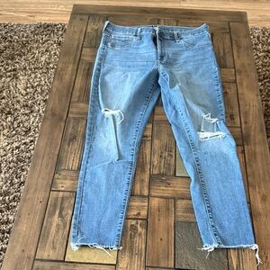 GAP Blue Ripped Skinny Jeans